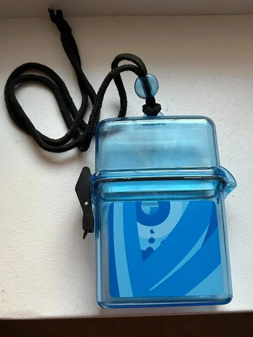 Blue Plastic Waterproof Card Holder / Sport Case